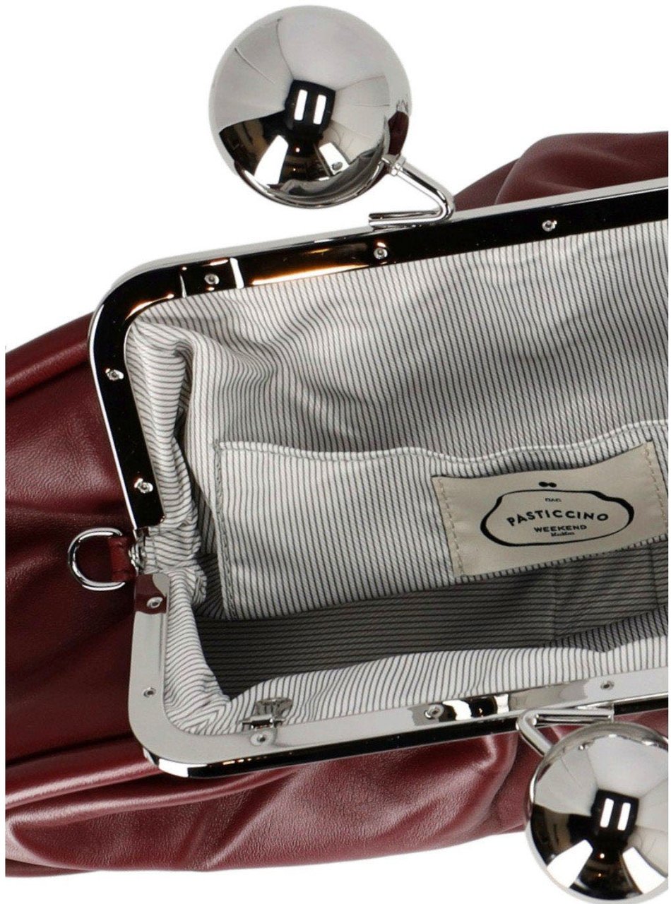 MAX MARA WEEKEND PASTICCINO MILVANEW MEDIUM BURGUNDY CLUTCH Rood