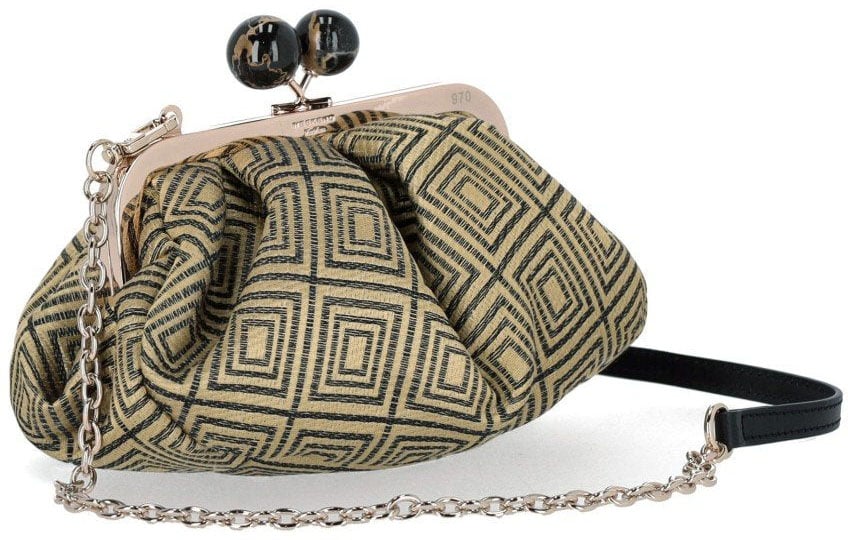 MAX MARA WEEKEND PASTICCINO ITALIANROOTS SMALL BEIGE CLUTCH BAG Geel
