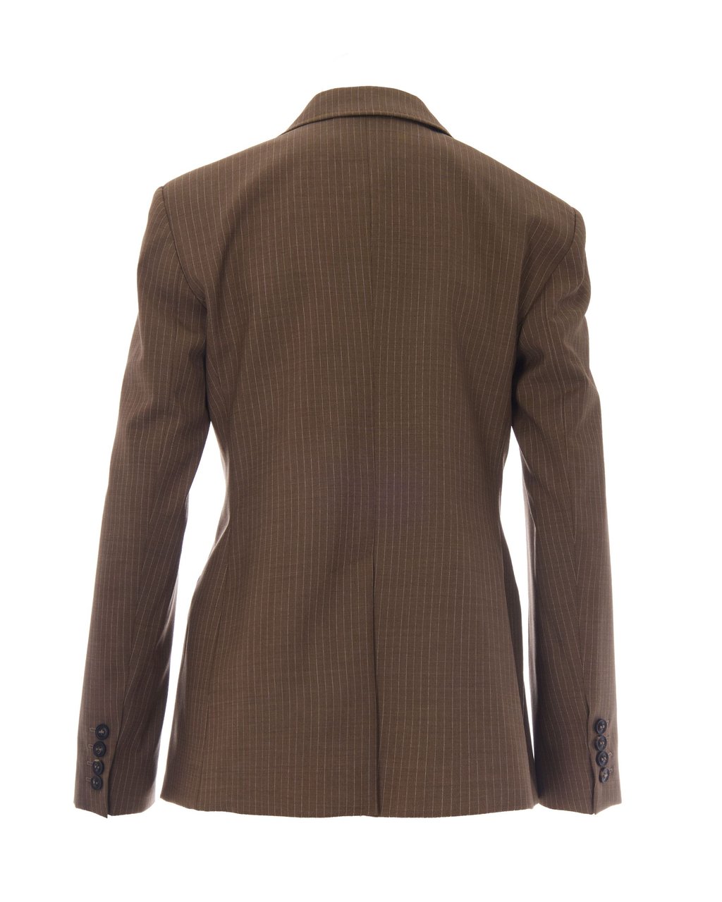 Max Mara Double-Breasted Tailored Blazer With Pinstripe Design Grijs