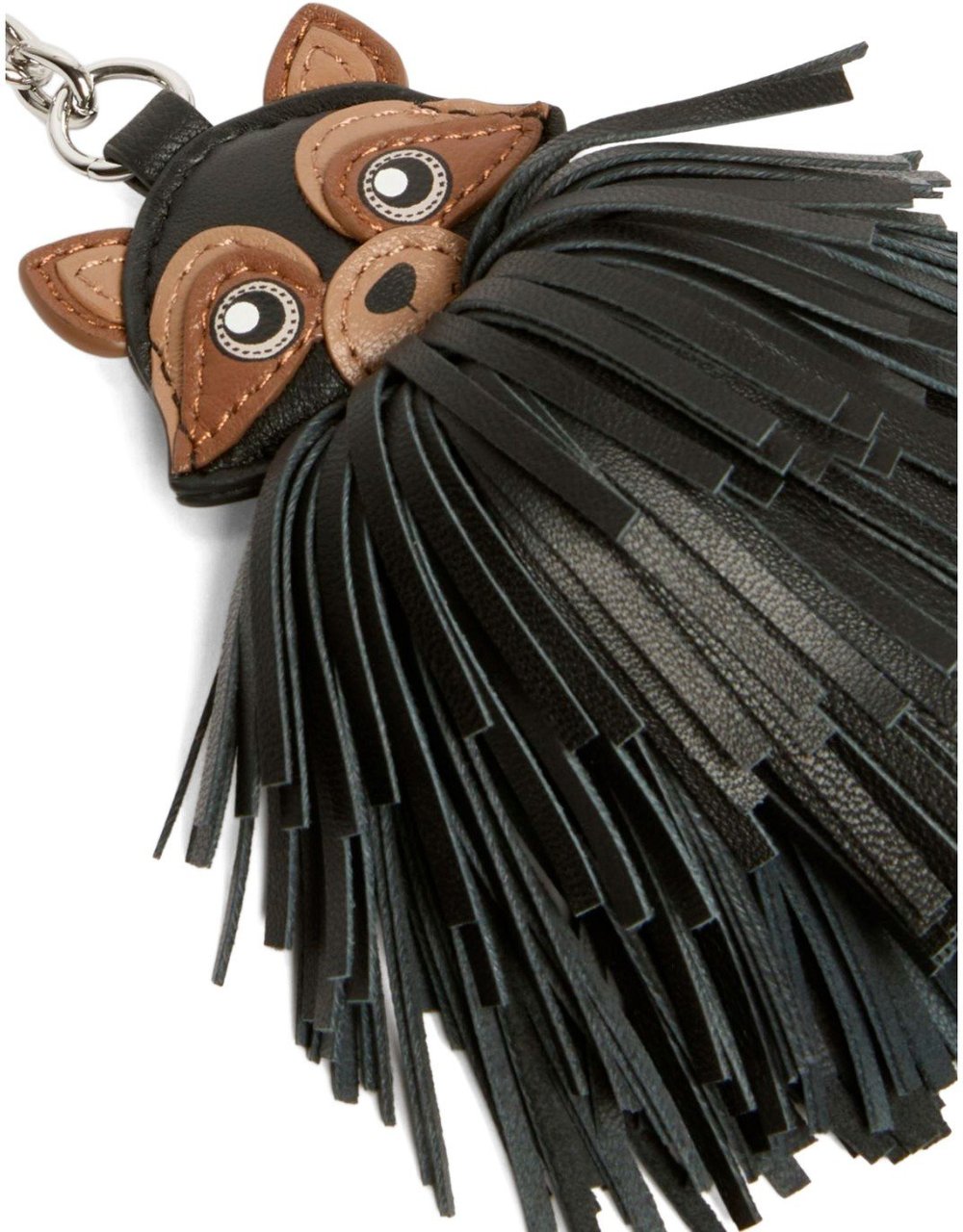 MAX MARA WEEKEND GIGANTE RACCOON KEYCHAIN Zwart