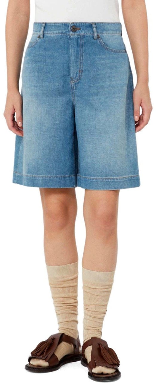MAX MARA WEEKEND OZONO LIGHT BLUE BERMUDA Lichtblauw