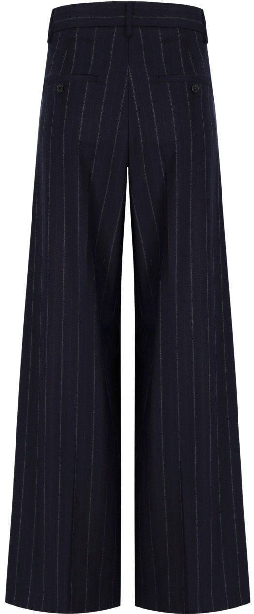 MAX MARA WEEKEND NEBBIE PINSTRIPE TROUSERS Blauw