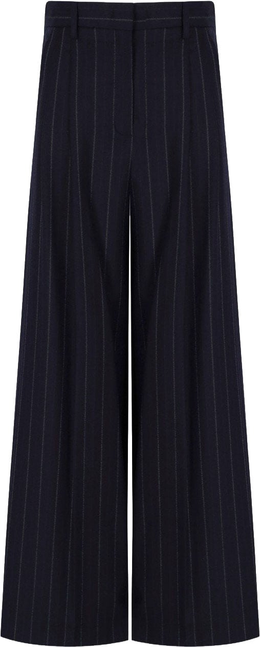 MAX MARA WEEKEND NEBBIE PINSTRIPE TROUSERS Blauw