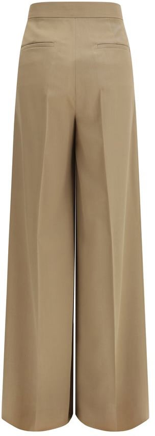 Max Mara Beige Wool Casual Pants Beige
