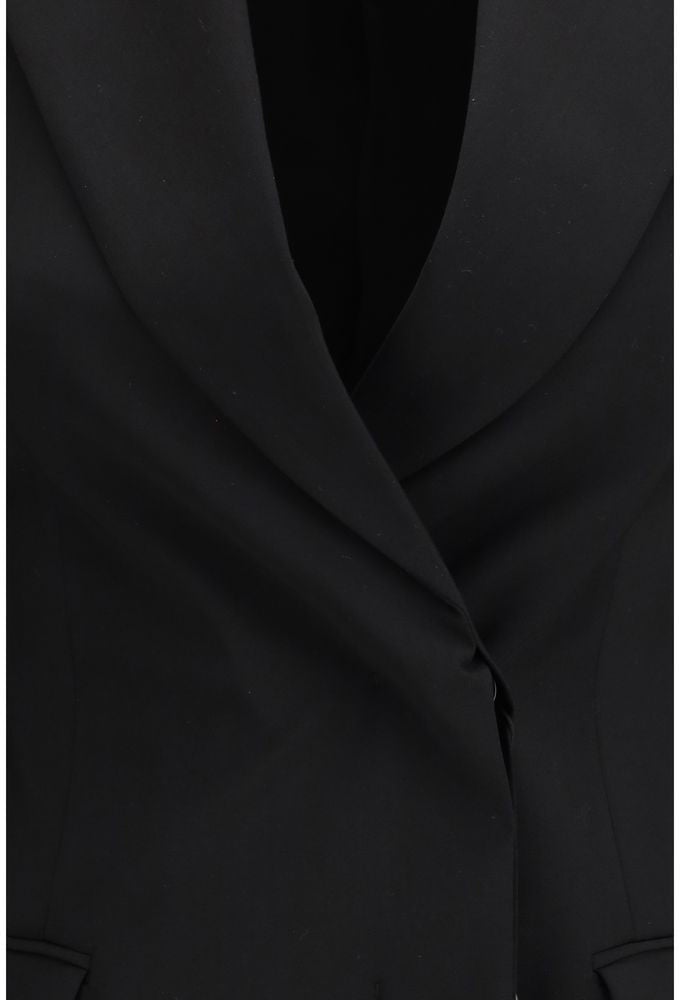 Max Mara Black Wool Blazer Zwart