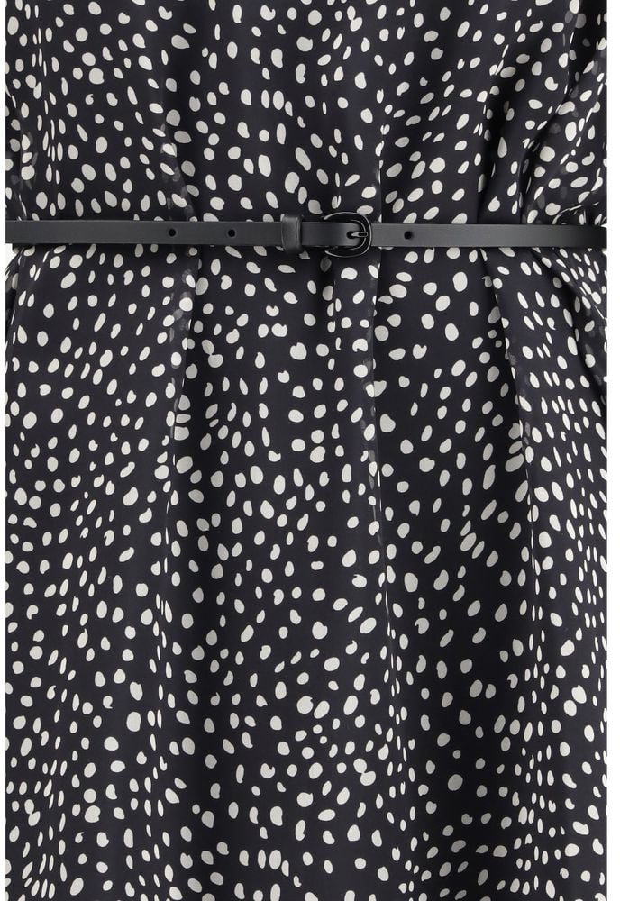 Max Mara Black Silk Casual Dress Zwart