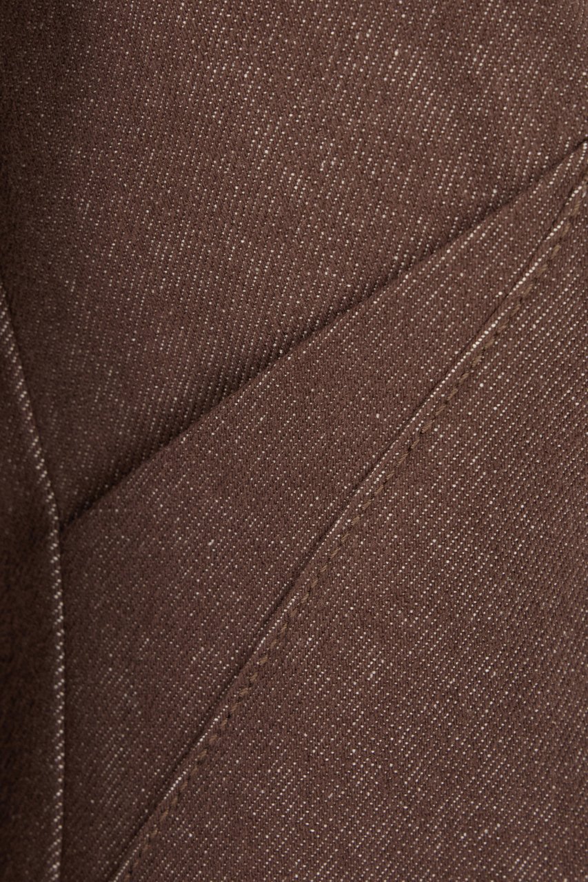 Max Mara Max Mara Prima Linea Chocolate cotton blazer Bruin