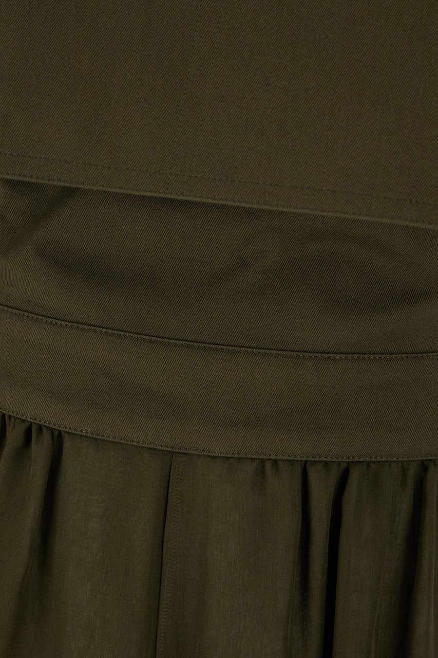 Max Mara Max Mara Military green cotton and silk jumpsuit Groen