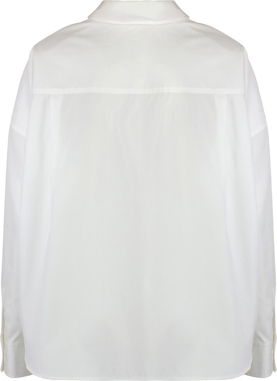 Max Mara Aureo cotton poplin shirt Wit
