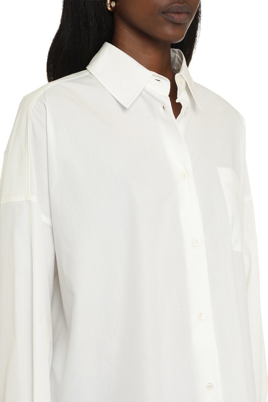 Max Mara Aureo cotton poplin shirt Wit