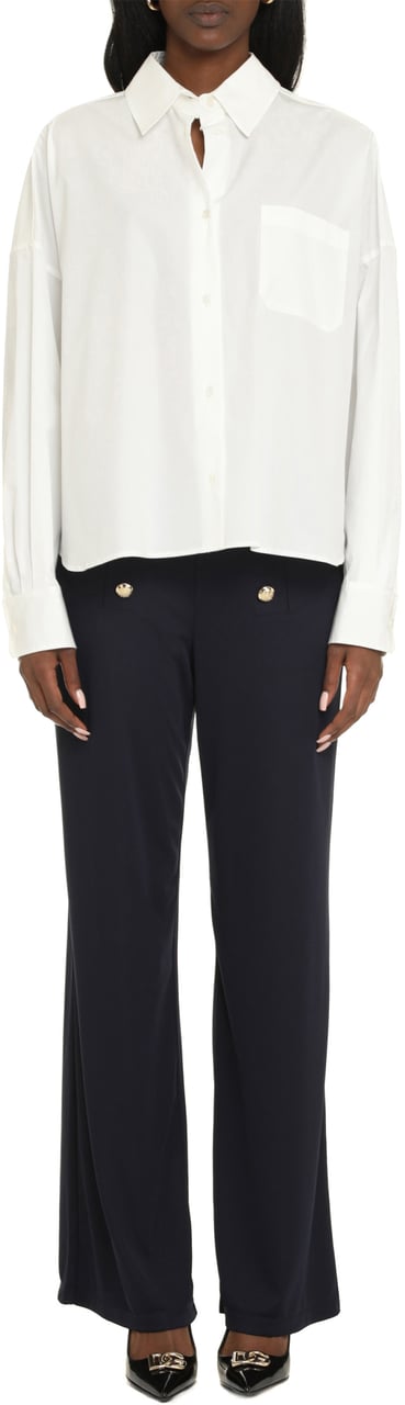 Max Mara Aureo cotton poplin shirt Wit