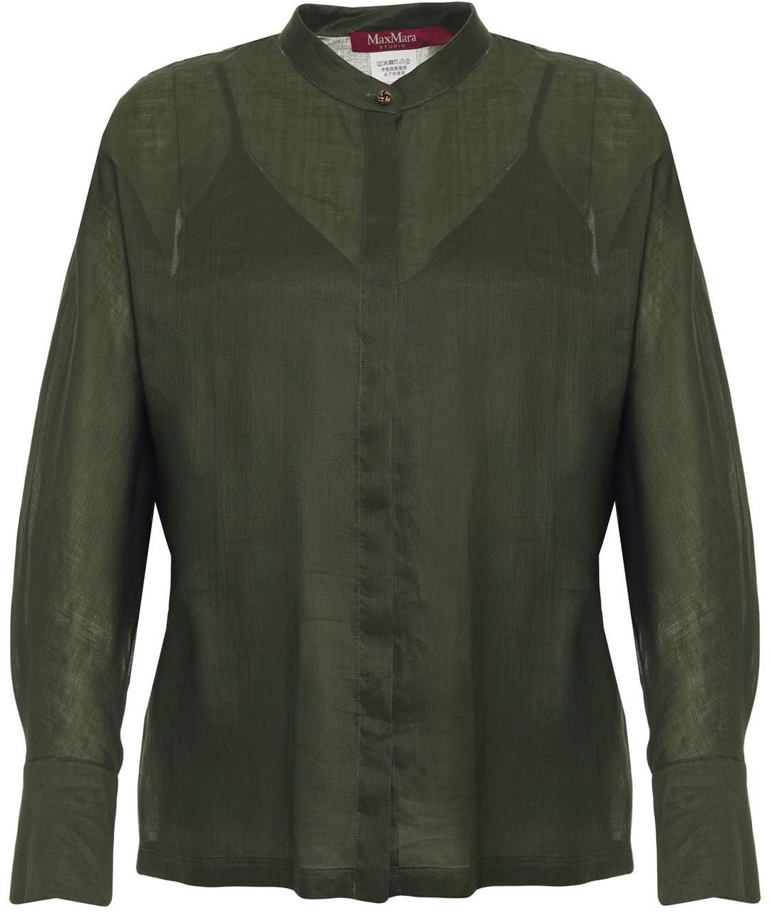 Max Mara Ramie blouse 'Baldi' Groen