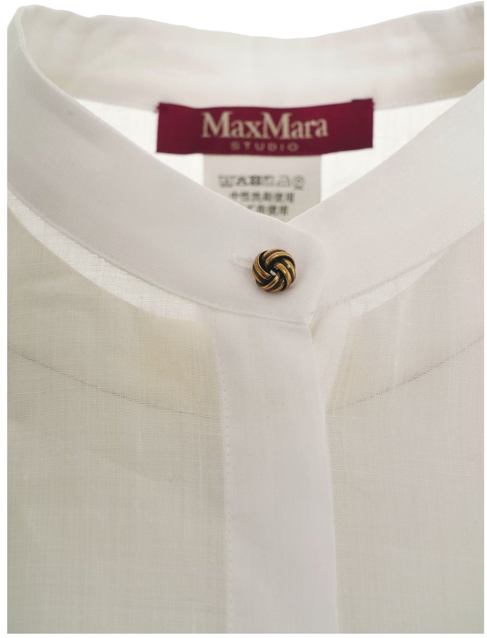Max Mara Ramie blouse 'Baldi' Wit