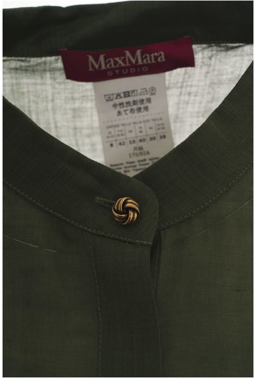 Max Mara Ramie blouse 'Baldi' Groen