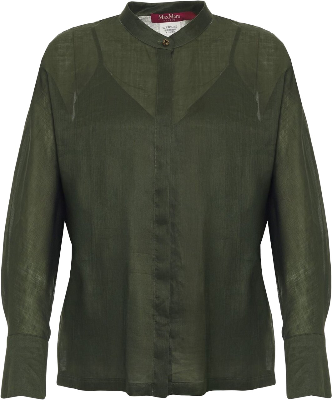 Max Mara Ramie blouse 'Baldi' Groen