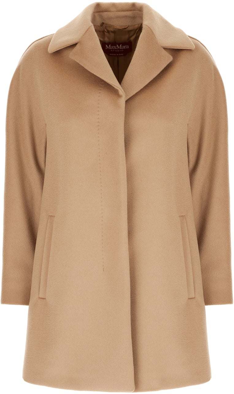 Max Mara Max Mara Studio Camel wool Belize coat Bruin
