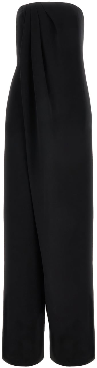 Max Mara Max Mara Pianoforte Black triacetate blend jumpsuit Zwart