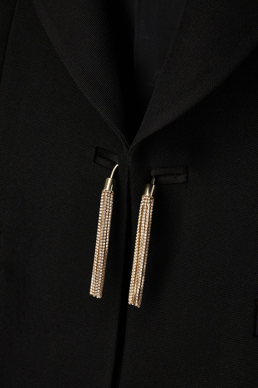 Max Mara Pianoforte Black wool blazer Zwart