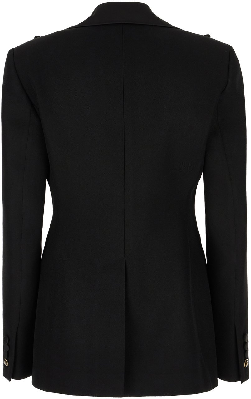 Max Mara Pianoforte Black wool blazer Zwart
