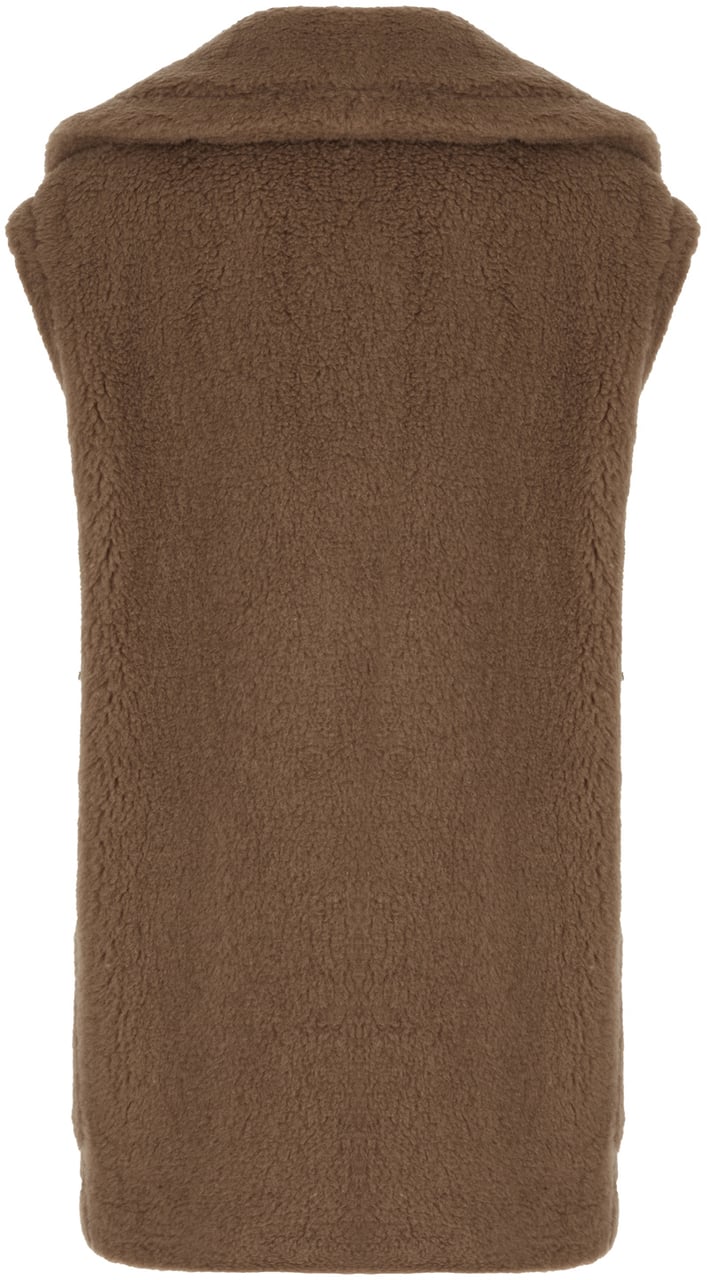 Max Mara Brown alpaca blend sleeveless coat Bruin