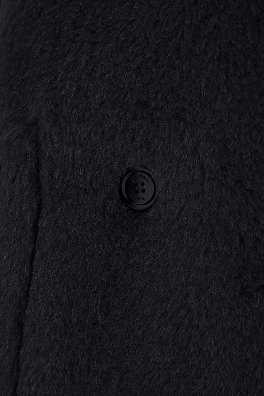 Max Mara Black alpaca blend sleeveless coat Zwart