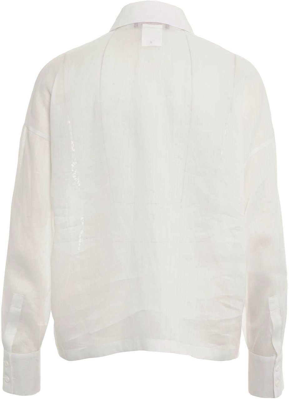 Max Mara Blouse with floral embroidery 'Cali' Wit