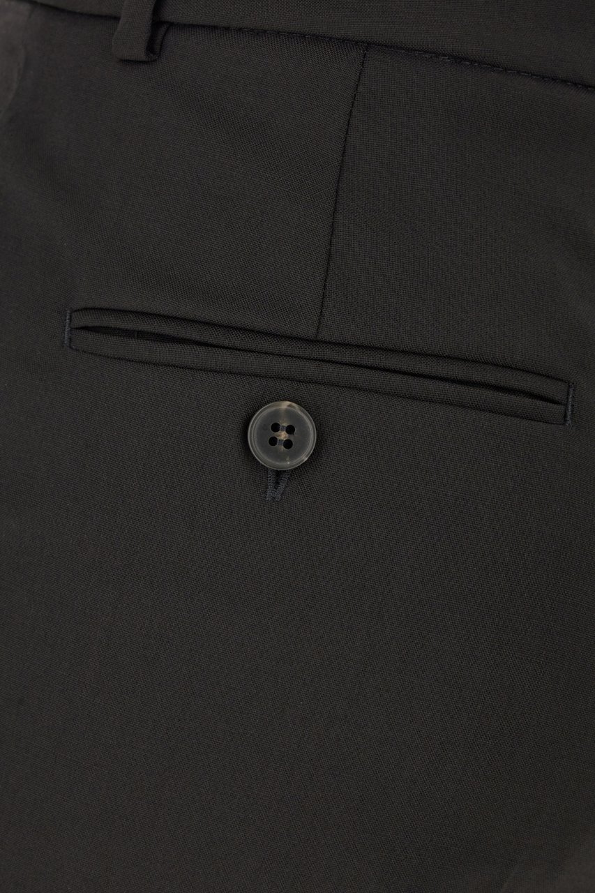 Max Mara Weekend Black wool blend Canon pants Zwart