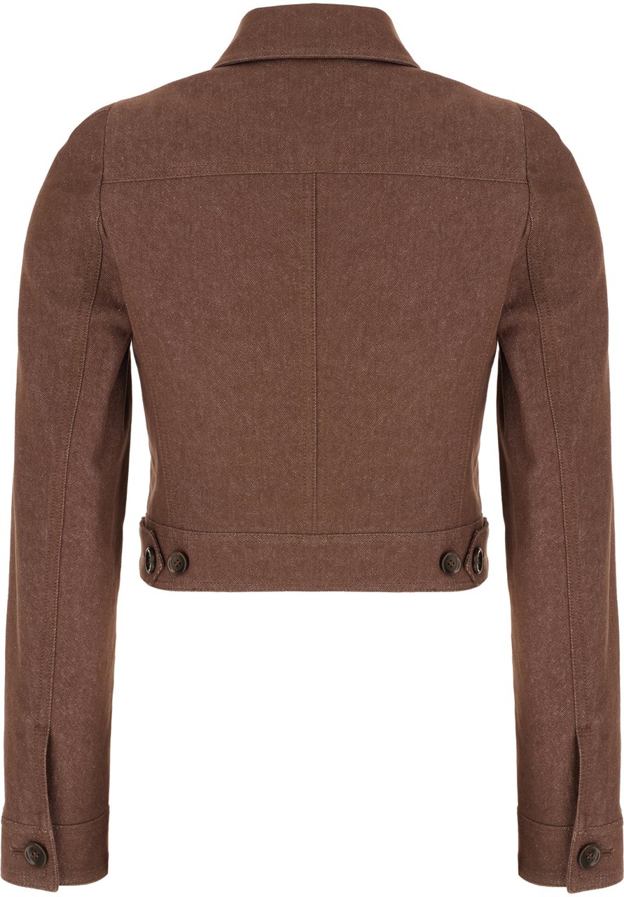 Max Mara Max Mara Prima Linea Brown denim blazer Bruin