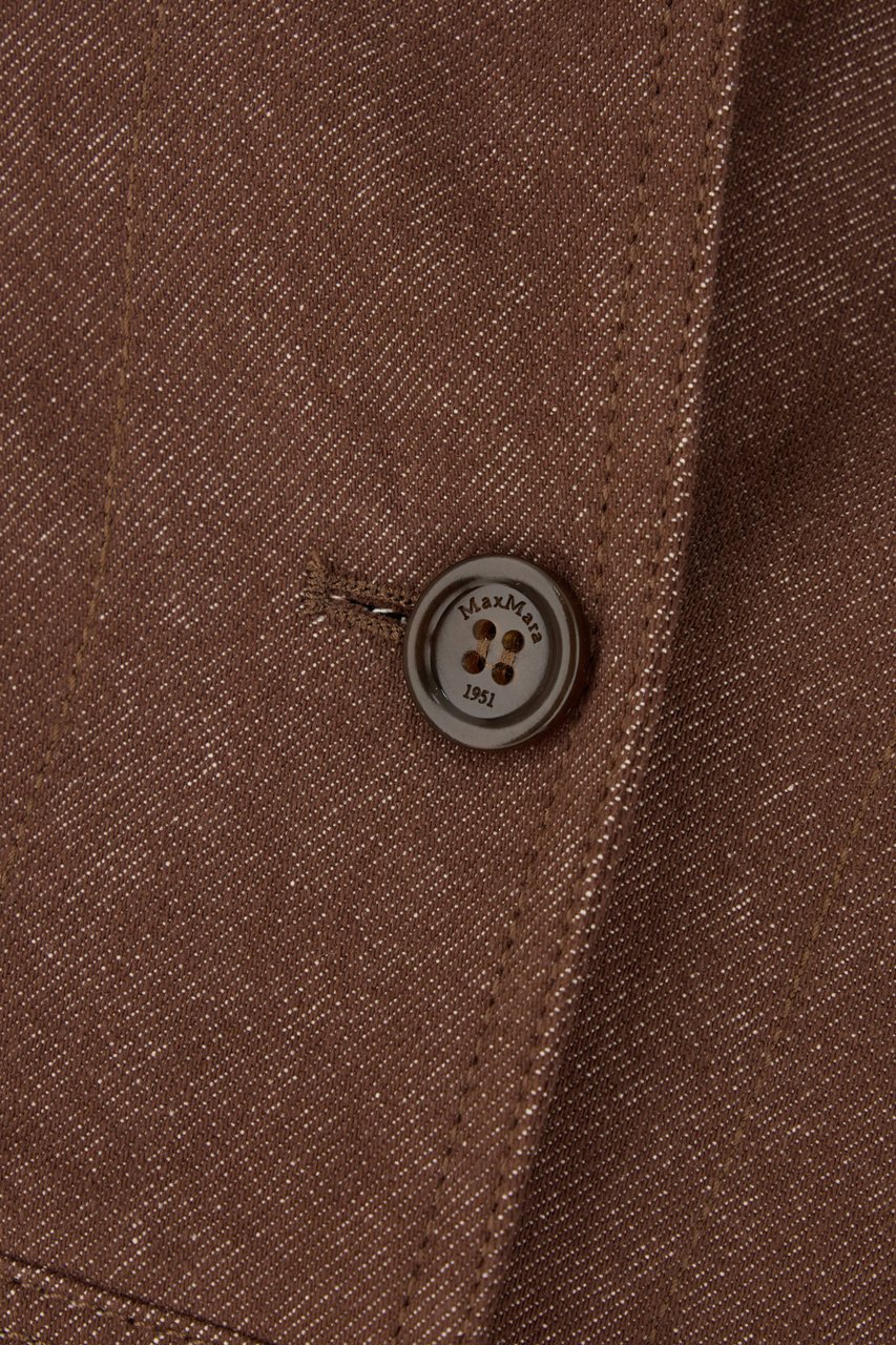 Max Mara Max Mara Prima Linea Brown denim blazer Bruin