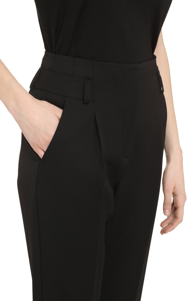Max Mara Celtico wool tapered-fit trousers Zwart