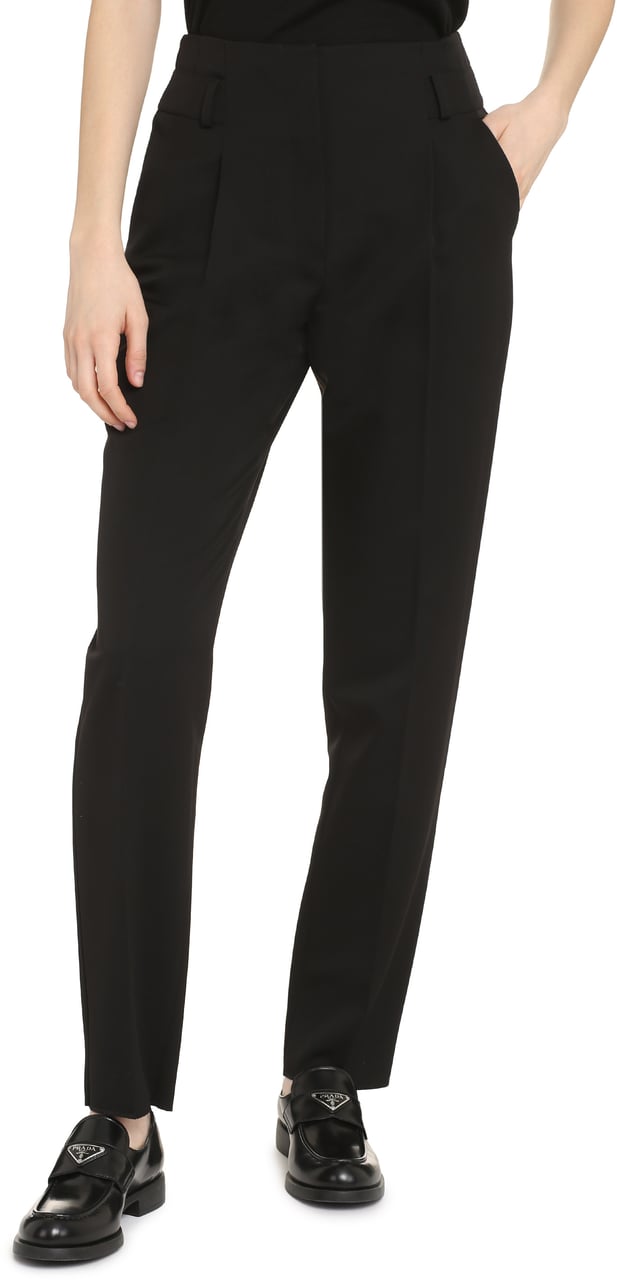 Max Mara Celtico wool tapered-fit trousers Zwart