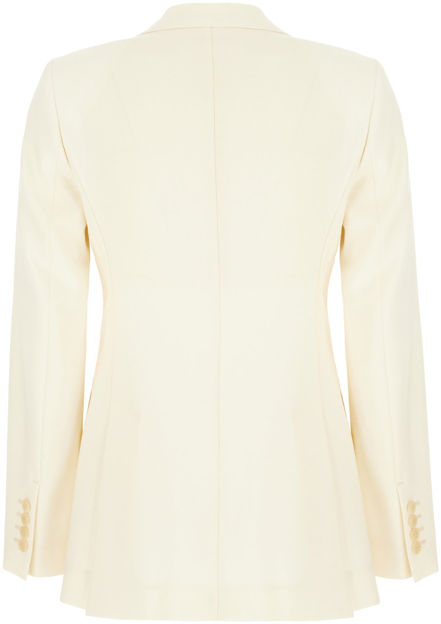 Max Mara Max Mara Pastel yellow wool blend blazer Geel