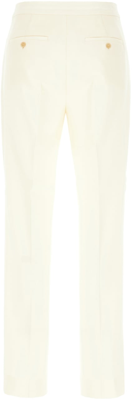 Max Mara Pastel yellow wool blend pants Geel