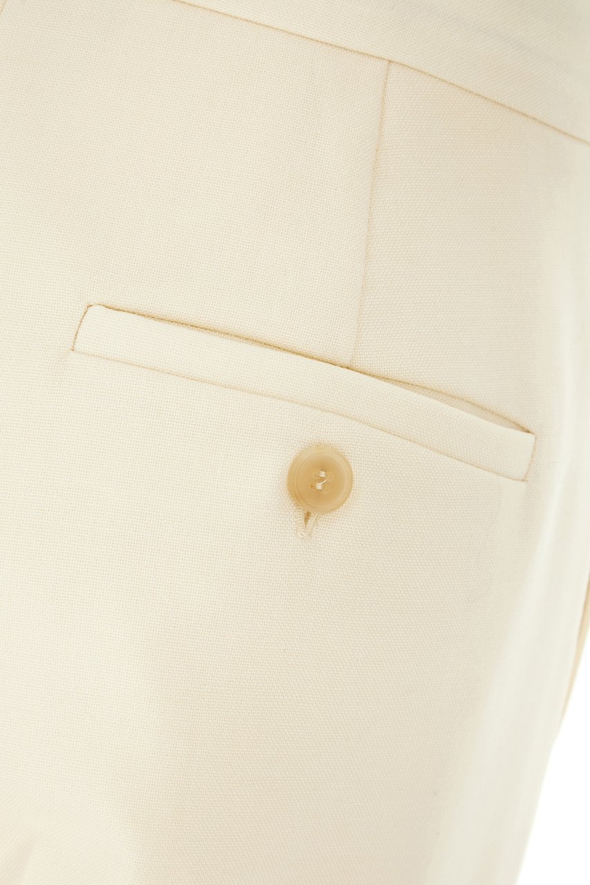 Max Mara Pastel yellow wool blend pants Geel