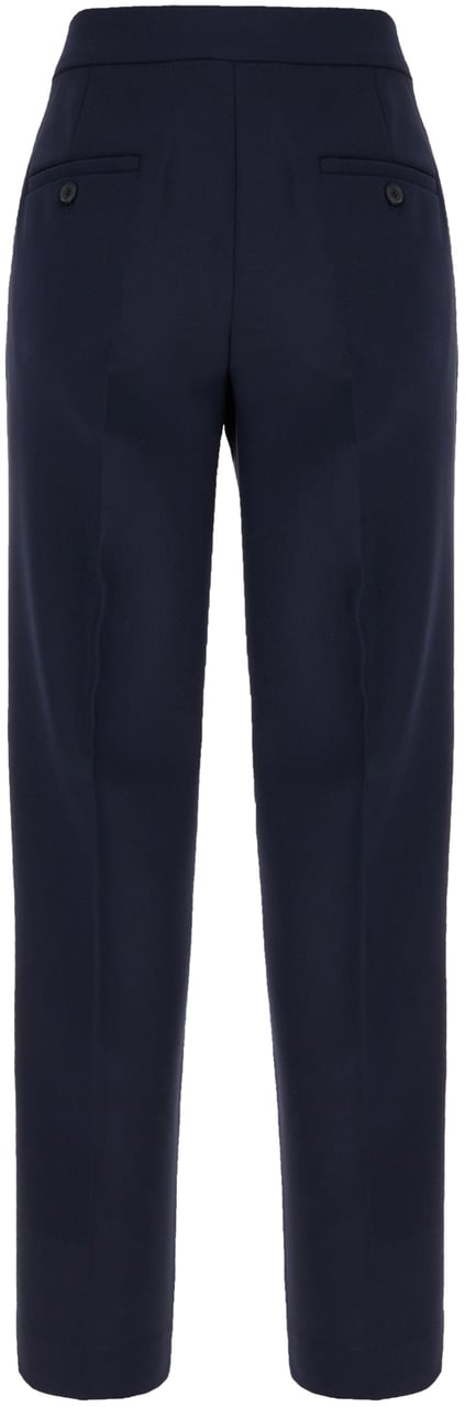Max Mara Midnight blue wool blend pants Blauw
