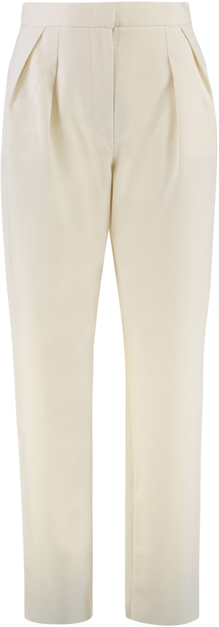 Max Mara Dede carrot-fit cotton trousers Wit