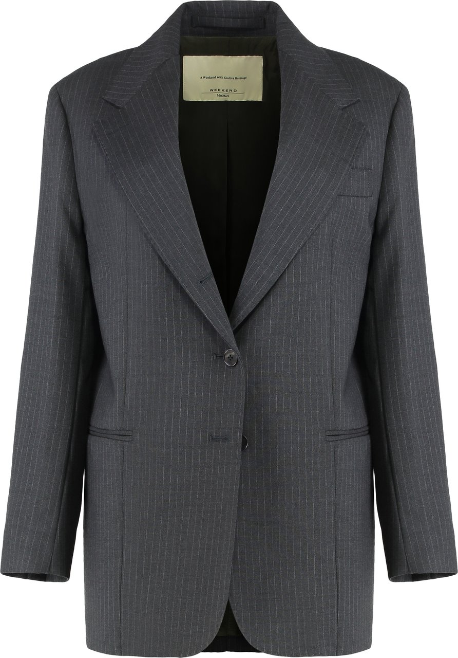 Max Mara Wool fabric blazer Grijs