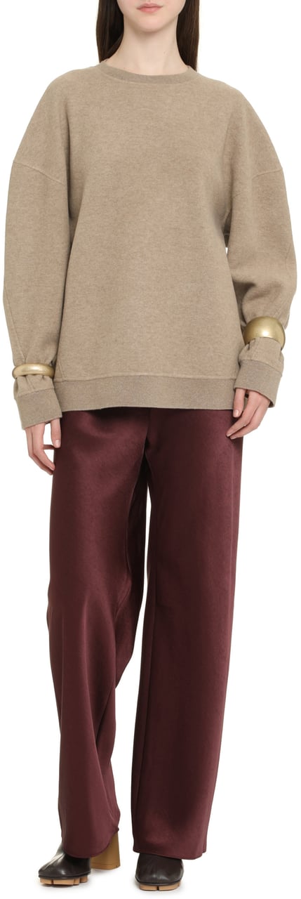 Max Mara Elvira wool and cashmere sweater Beige