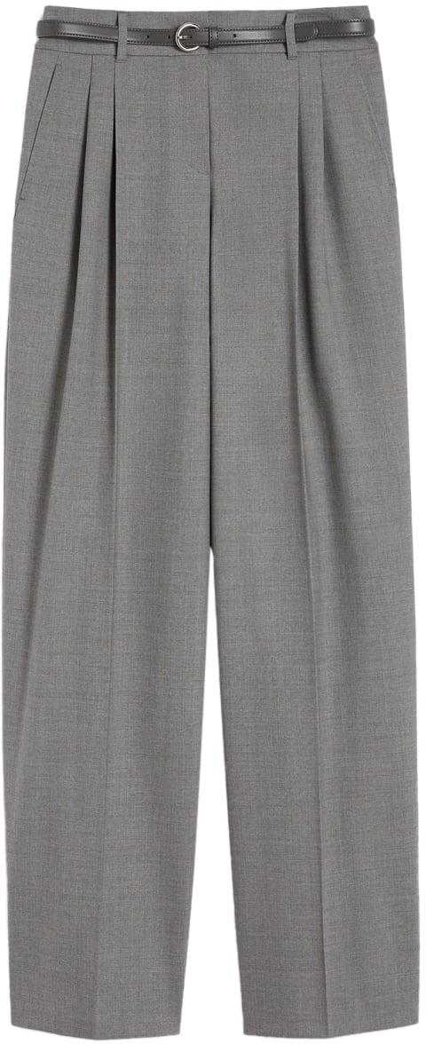 Max Mara Trousers Grigio Medio Grijs