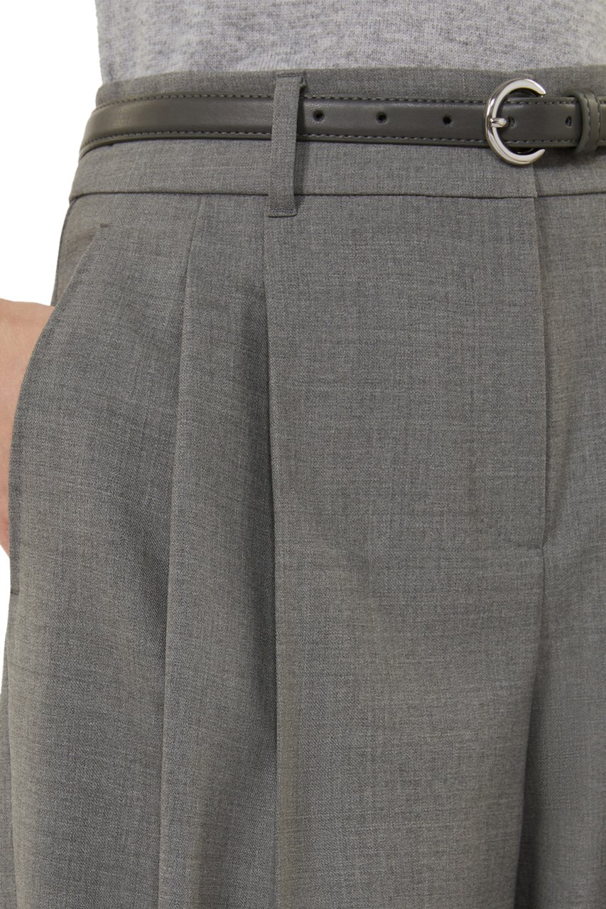 Max Mara Trousers Grigio Medio Grijs