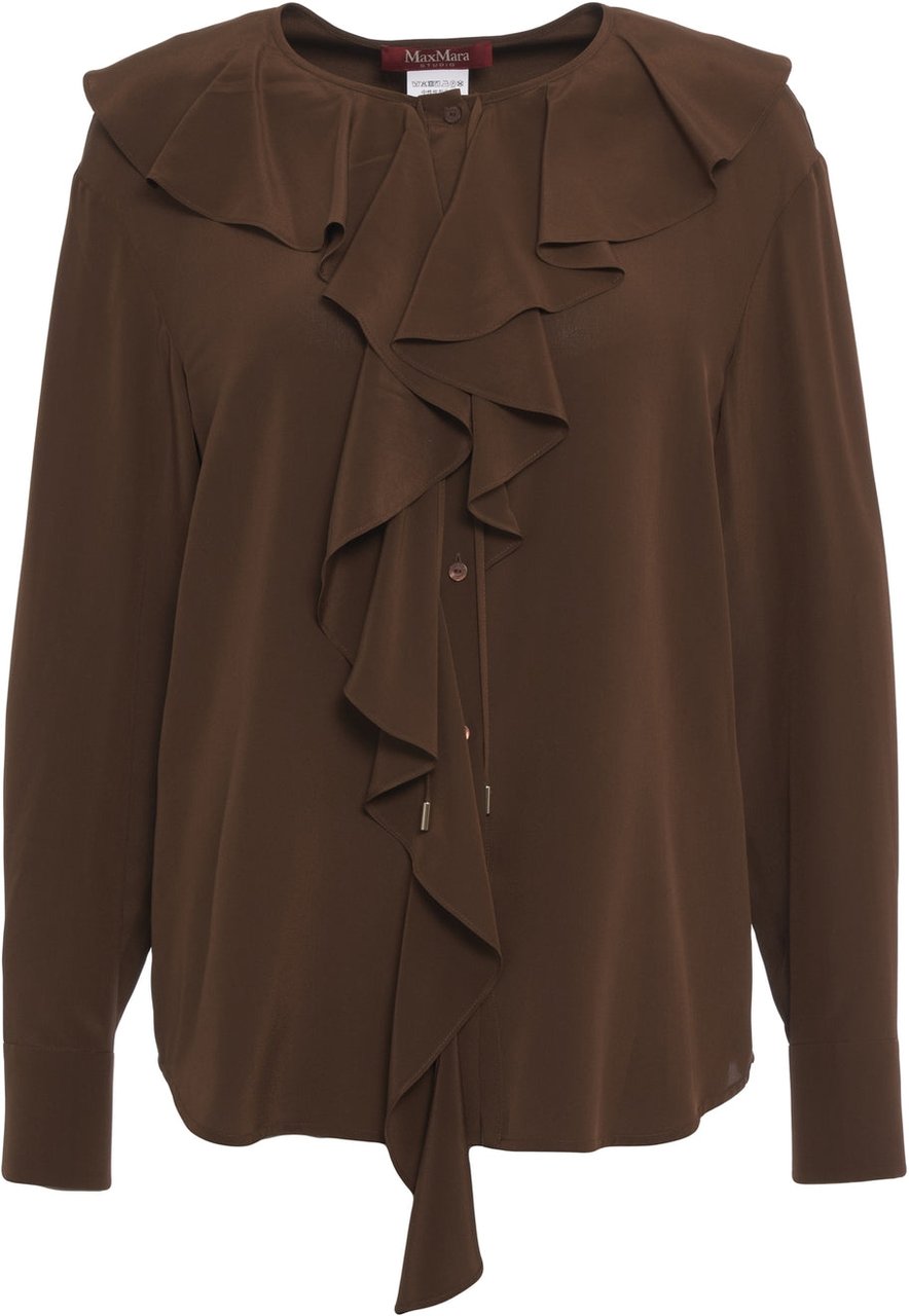 Max Mara Silk blouse 'Mstepica' Bruin