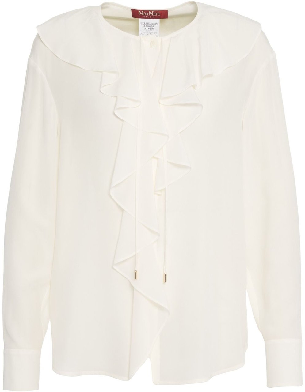 Max Mara Silk blouse 'Mstepica' Wit