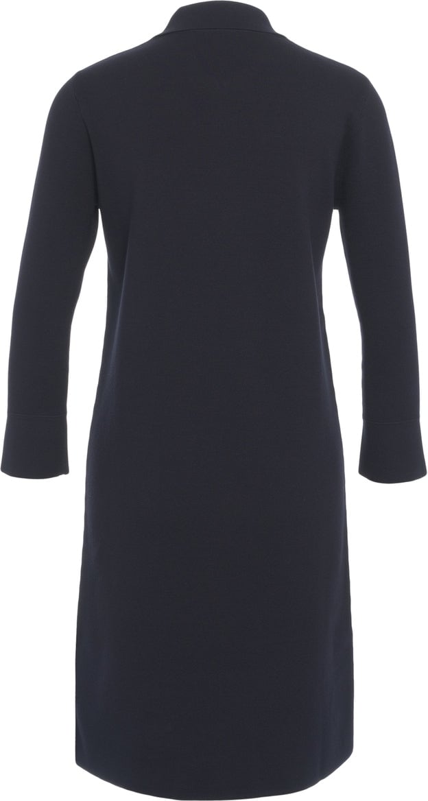Max Mara Midi dress with collar and zipper Blauw