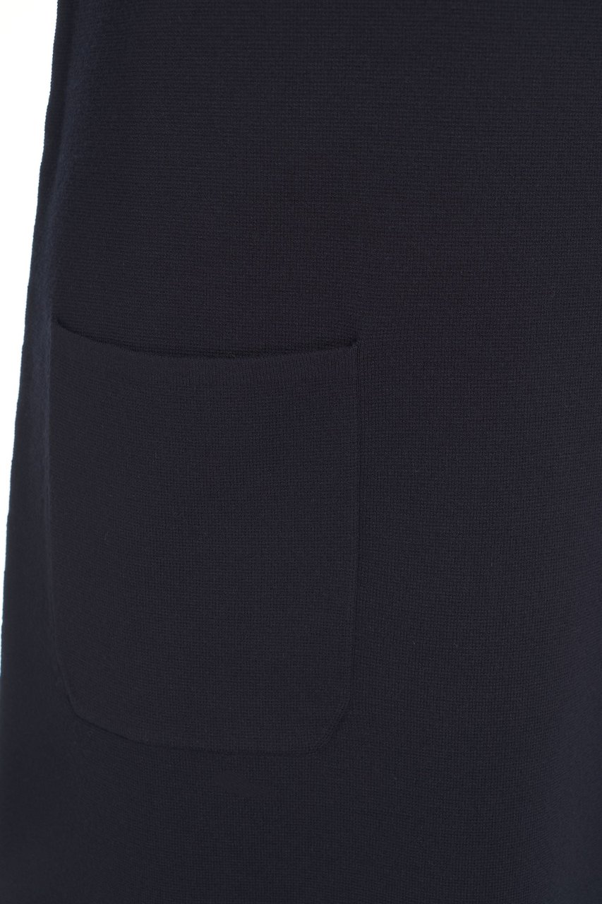 Max Mara Midi dress with collar and zipper Blauw