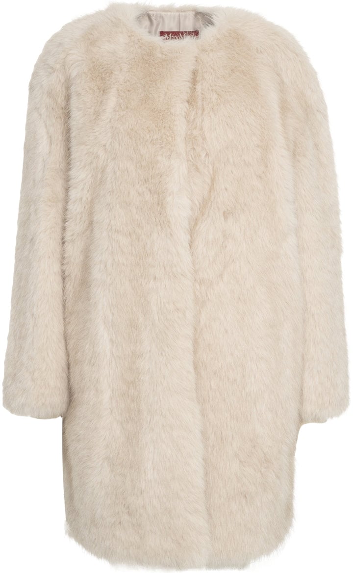 Max Mara Faux fur coat 'Eros' Beige