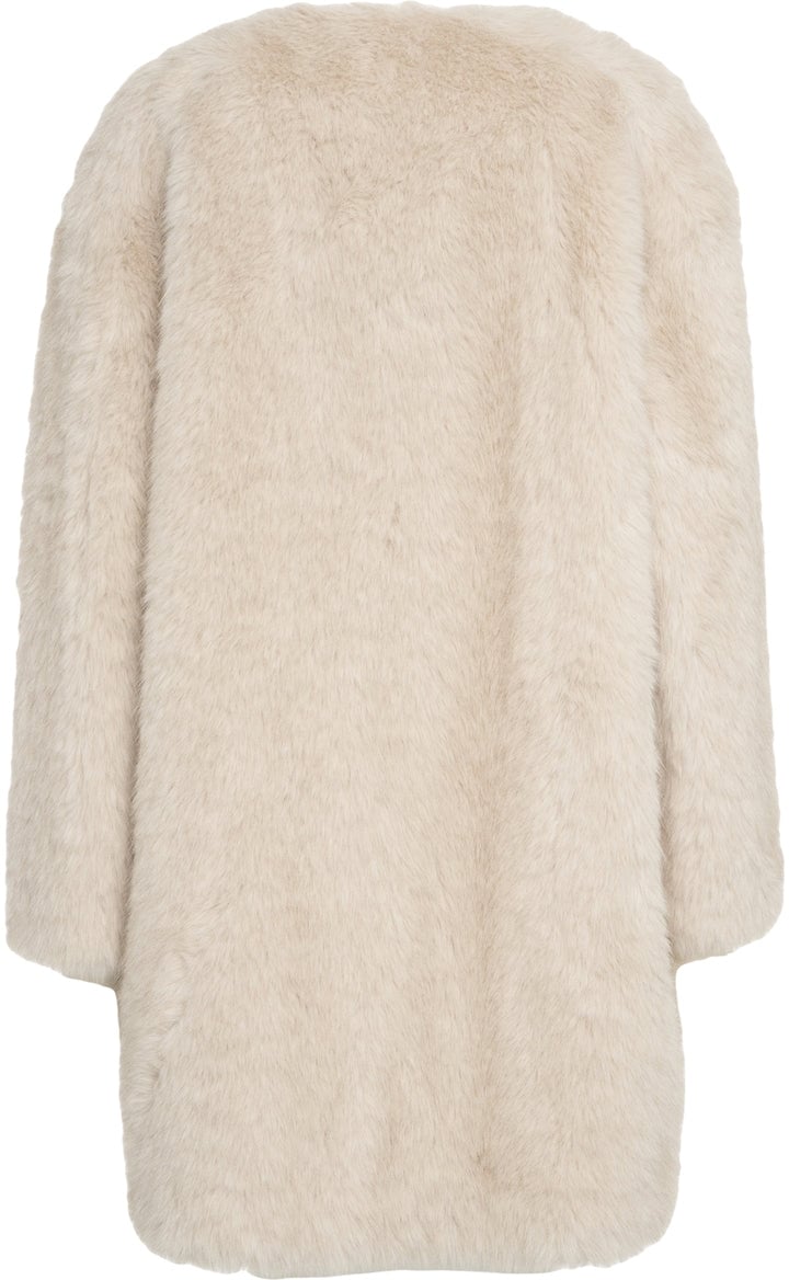 Max Mara Faux fur coat 'Eros' Beige