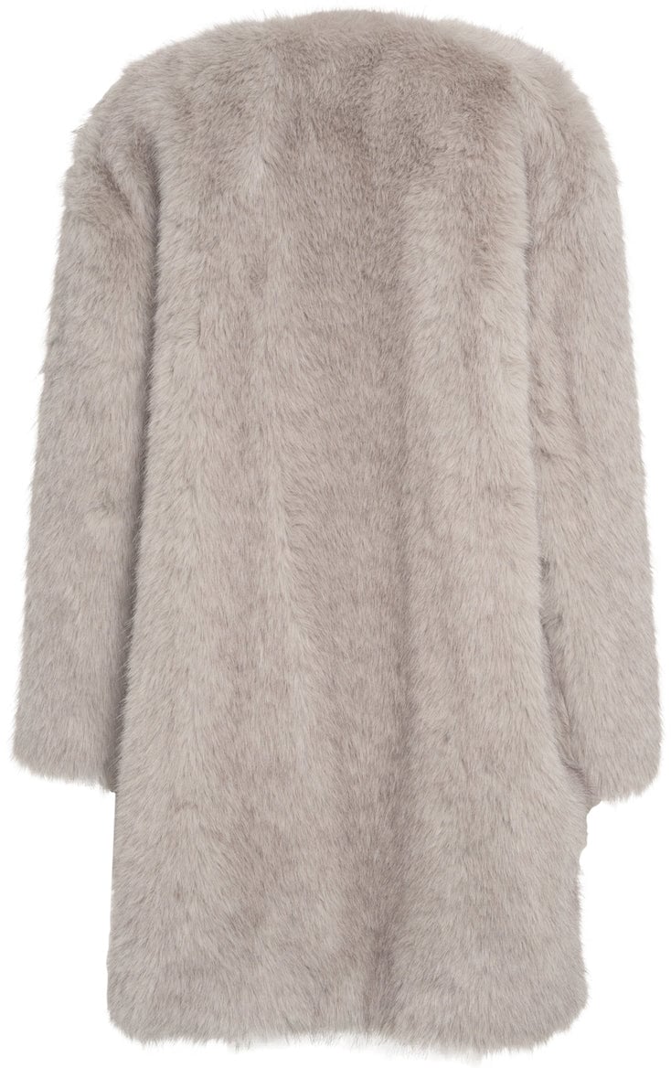 Max Mara Faux fur coat 'Eros' Beige
