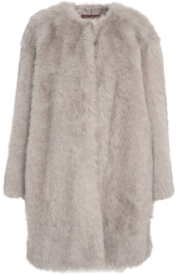 Max Mara Faux fur coat 'Eros' Beige