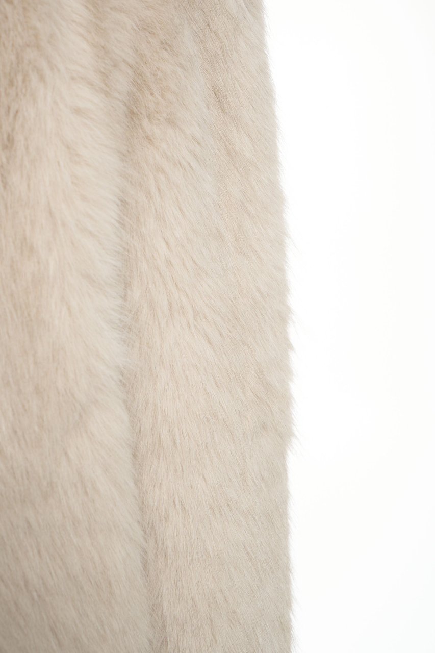 Max Mara Faux fur coat 'Eros' Beige