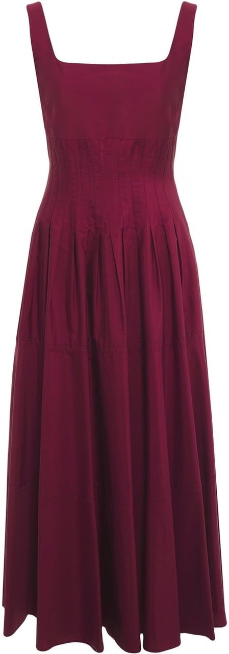Max Mara Cotton dress 'Feltre' Rood